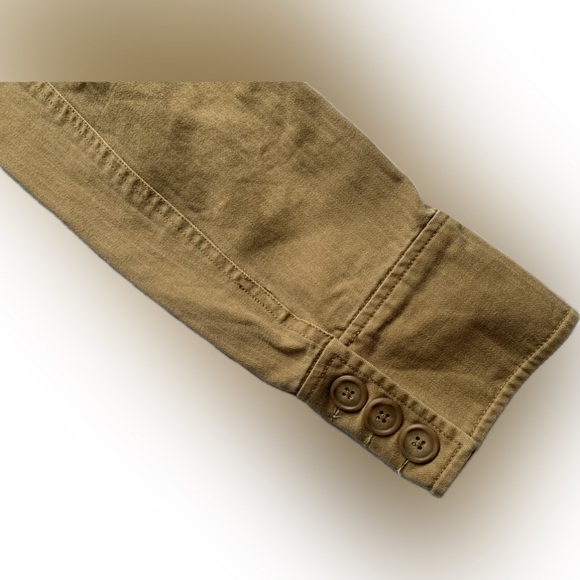 MOSSIMO tan cotton jacket with buttons, large. - Picture 5 of 8